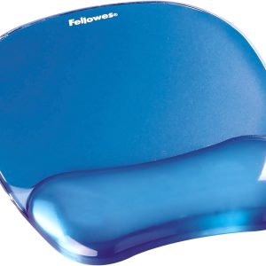 Fellowes Crystals Gel Mouse Pad Wrist Rest - Blue (91141)